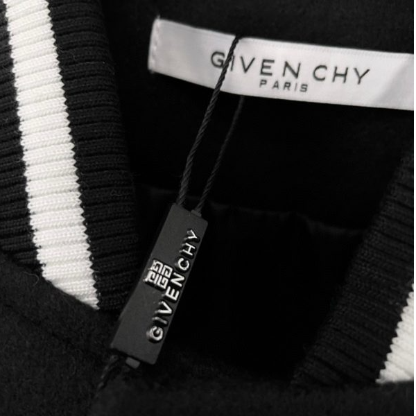 Givenchy College Nero maniche in pelle